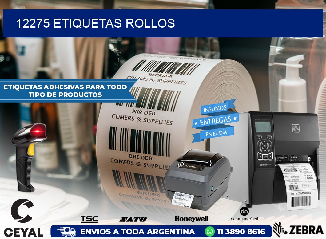 12275 etiquetas rollos