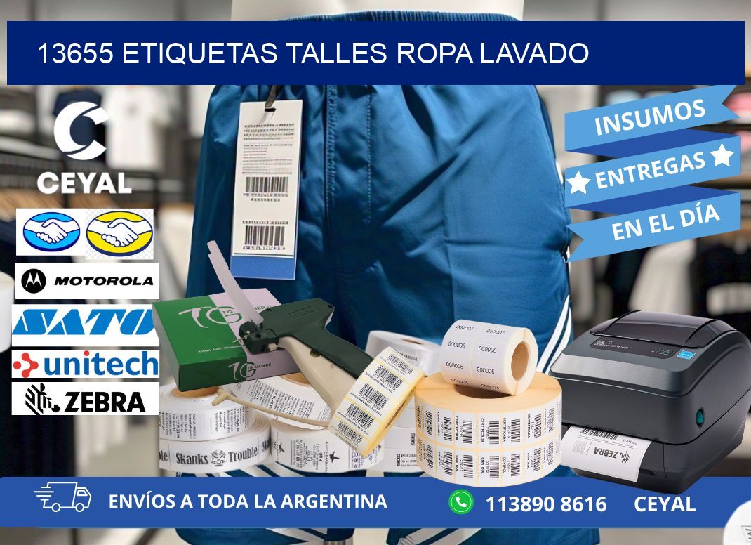 13655 ETIQUETAS TALLES ROPA LAVADO