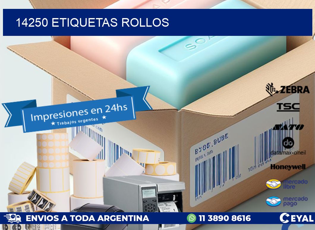 14250 etiquetas rollos