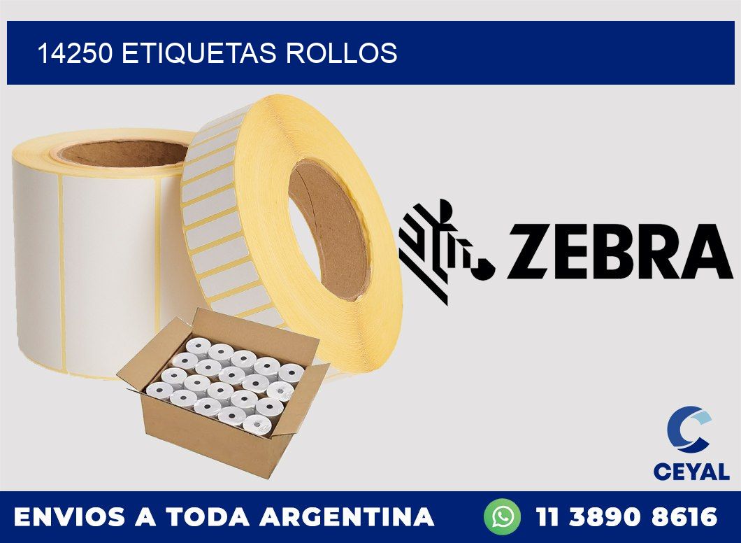 14250 etiquetas rollos