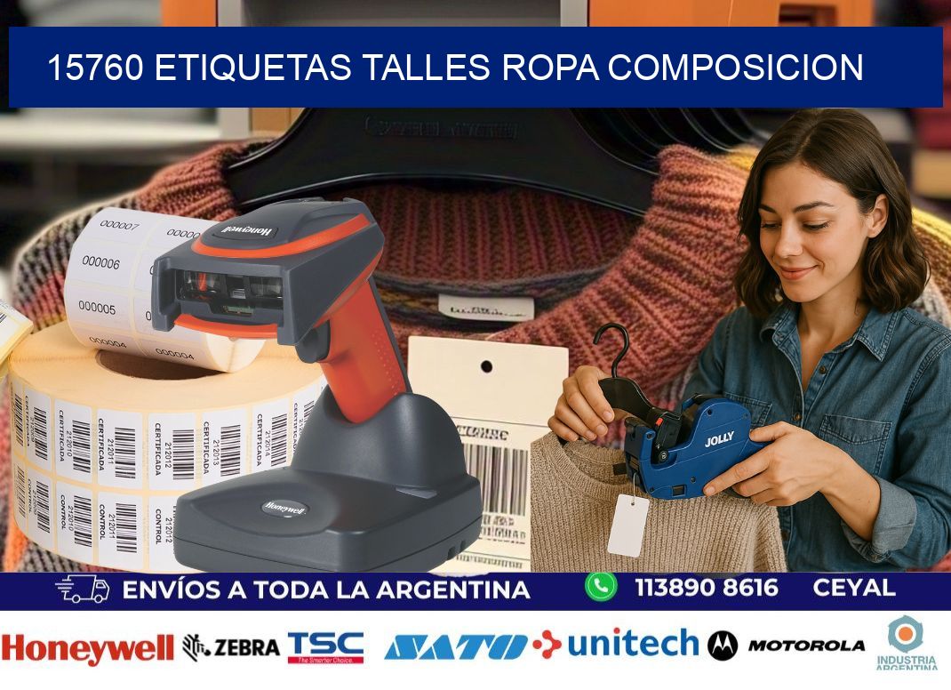 15760 ETIQUETAS TALLES ROPA COMPOSICION
