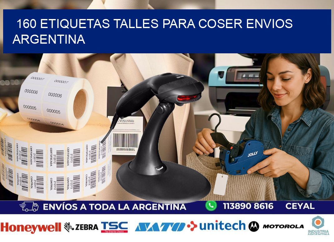 160 ETIQUETAS TALLES PARA COSER ENVIOS ARGENTINA