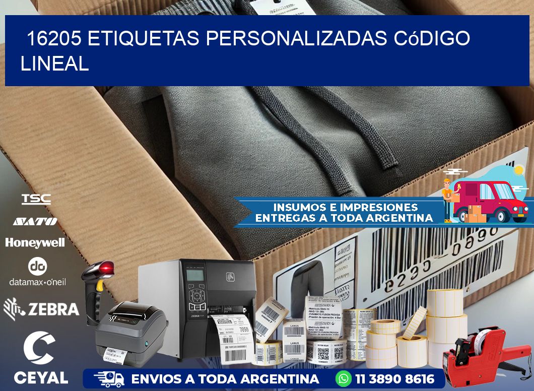 16205 Etiquetas personalizadas código lineal