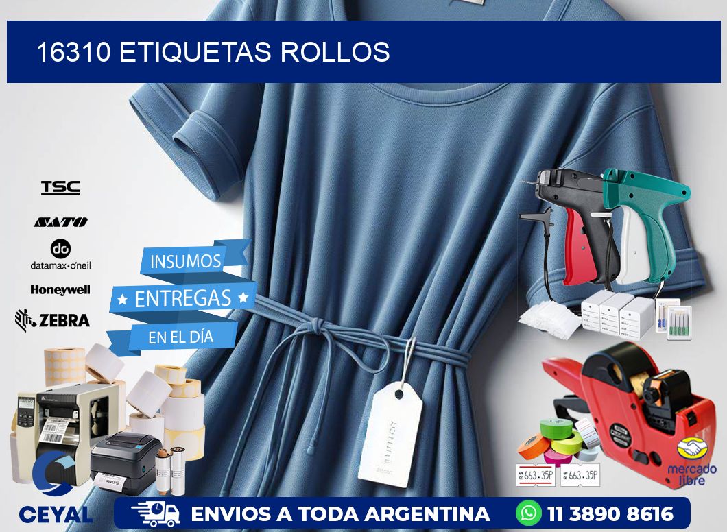 16310 etiquetas rollos