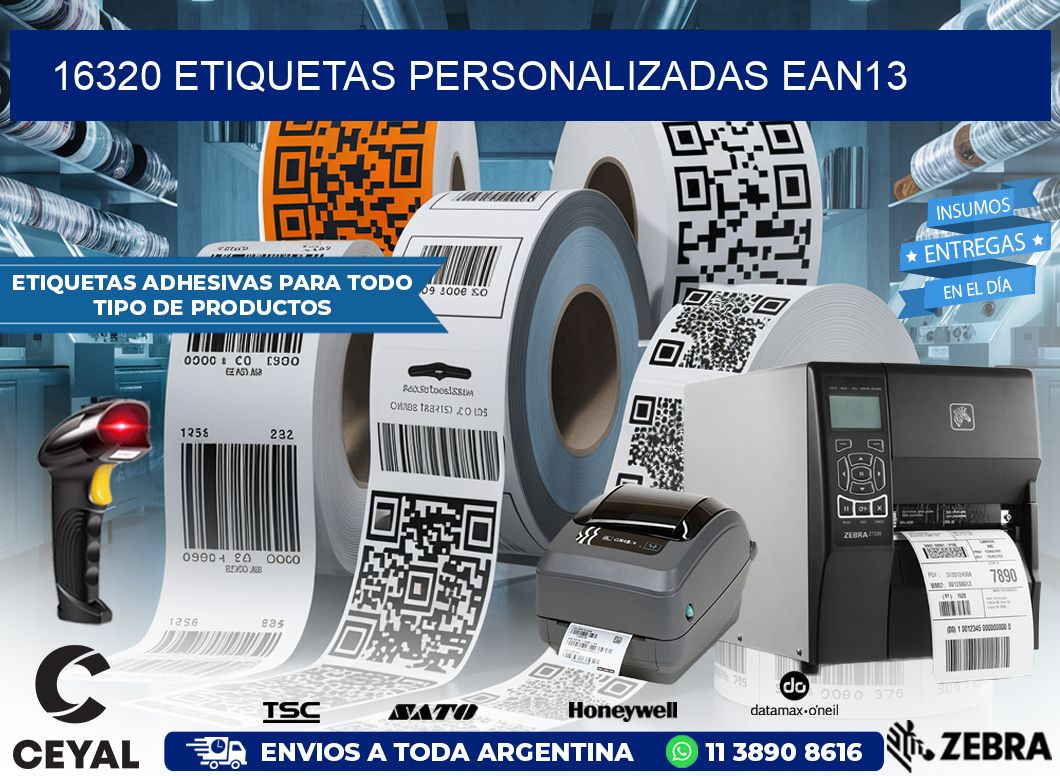 16320 Etiquetas personalizadas ean13