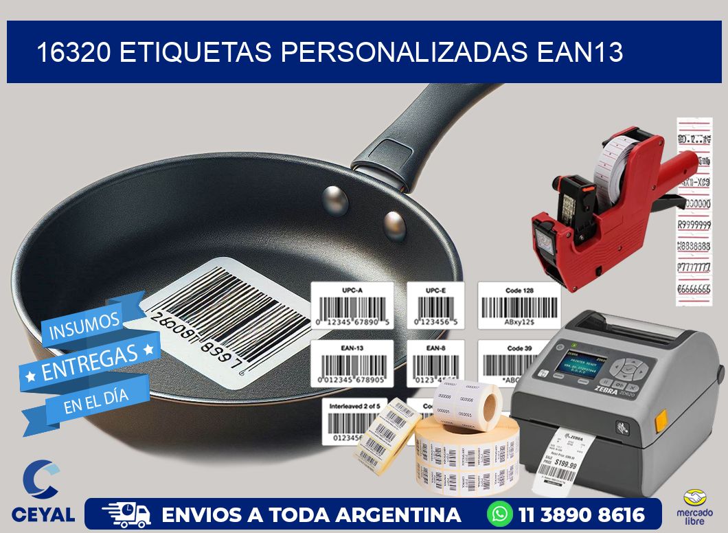 16320 Etiquetas personalizadas ean13