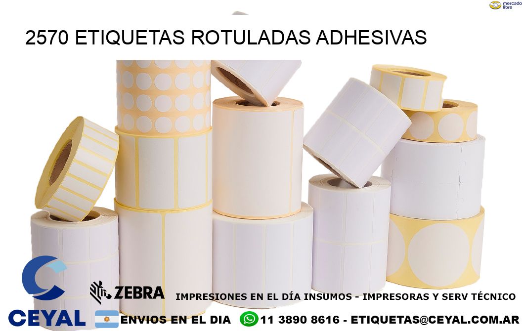 2570 etiquetas rotuladas adhesivas