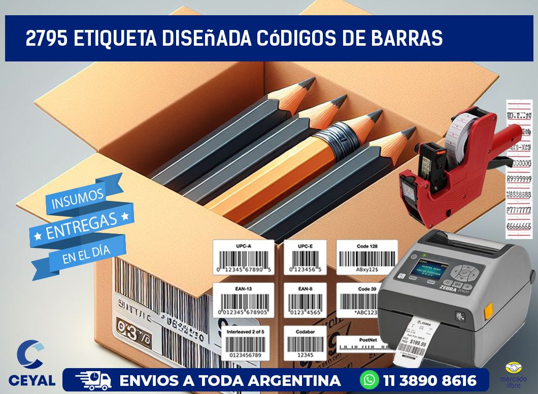 2795 etiqueta diseñada códigos de barras