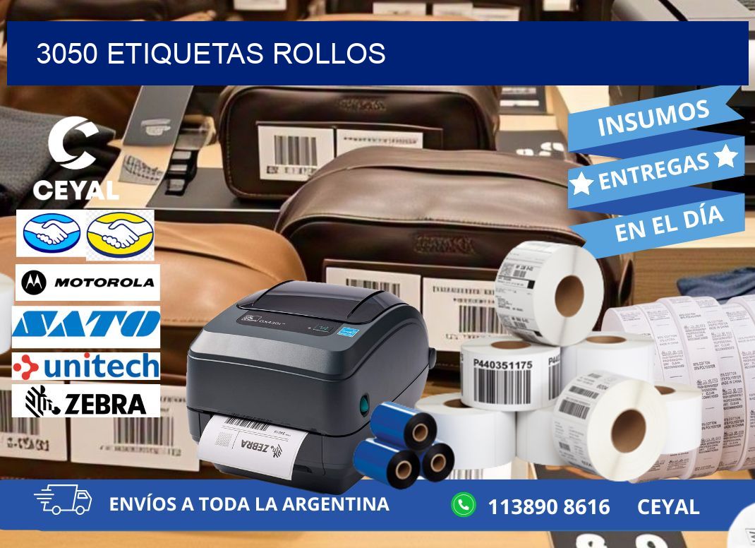 3050 etiquetas rollos