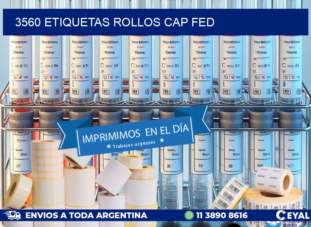 3560 etiquetas rollos CAP FED