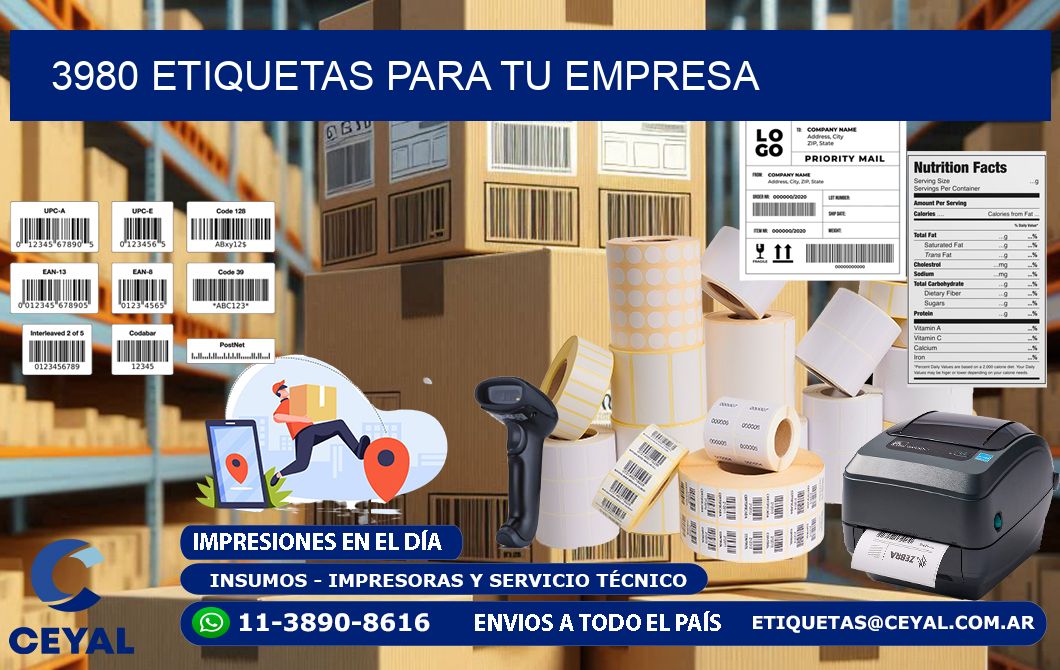 3980 etiquetas para tu empresa