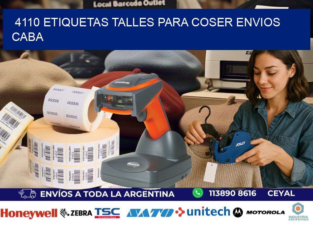 4110 ETIQUETAS TALLES PARA COSER ENVIOS CABA