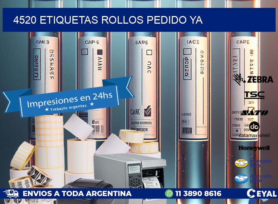 4520 etiquetas rollos PEDIDO YA