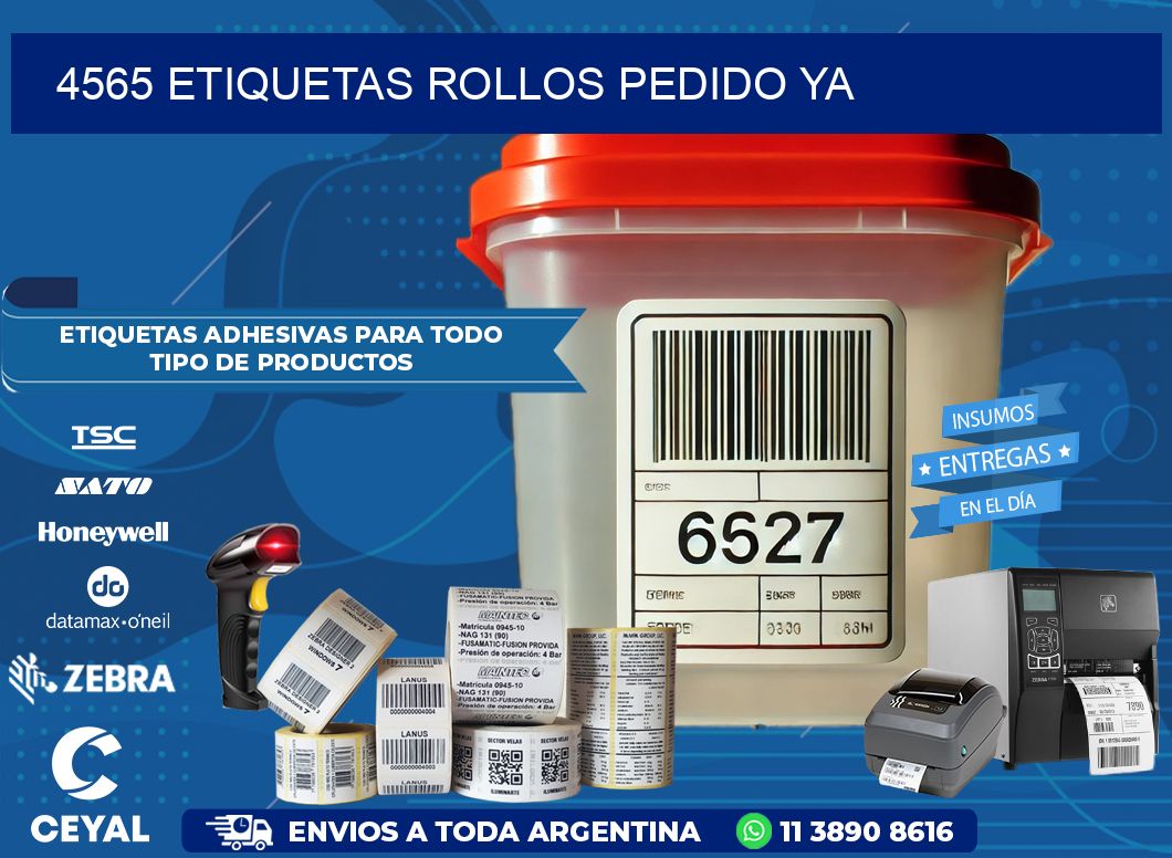 4565 etiquetas rollos PEDIDO YA