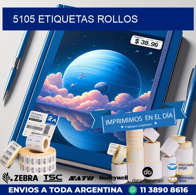 5105 etiquetas rollos