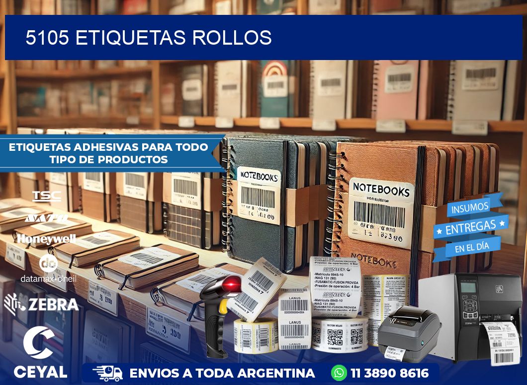 5105 etiquetas rollos