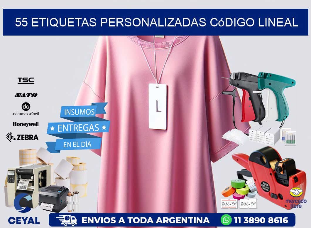55 Etiquetas personalizadas código lineal