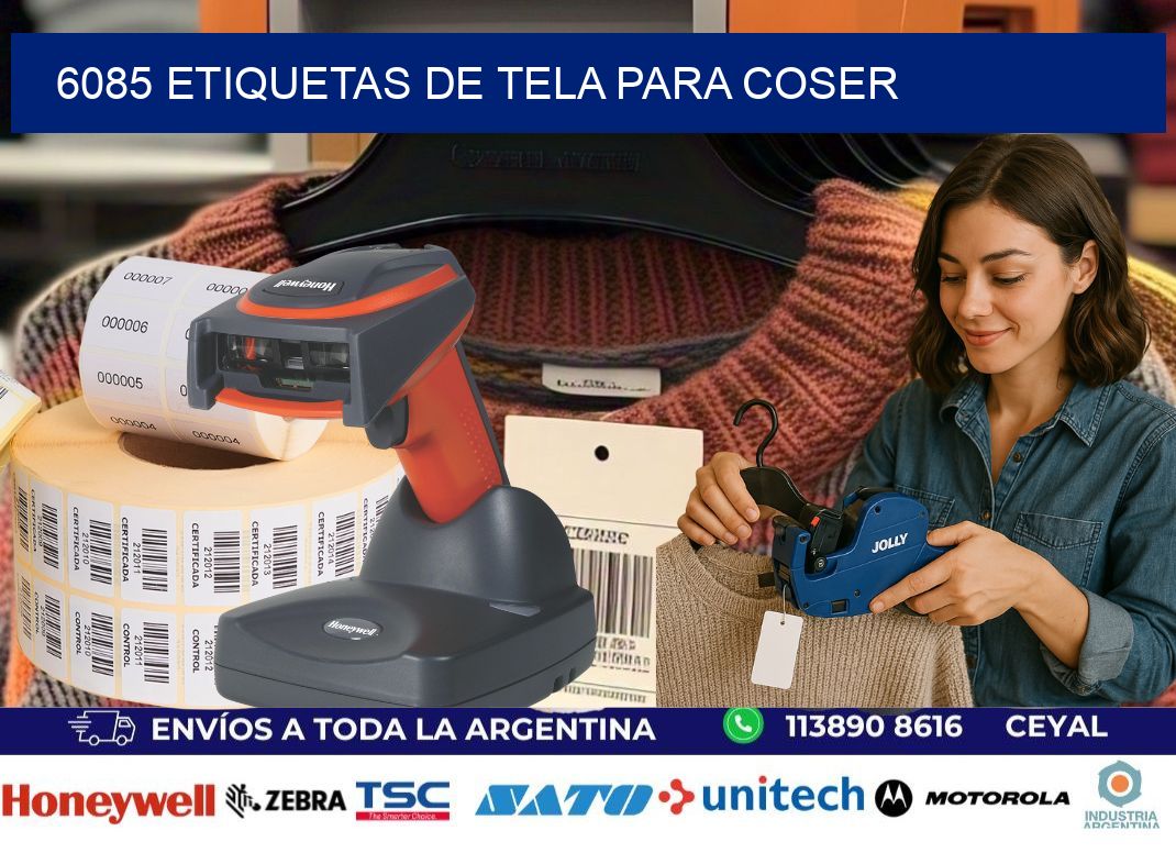 6085 Etiquetas de tela para coser