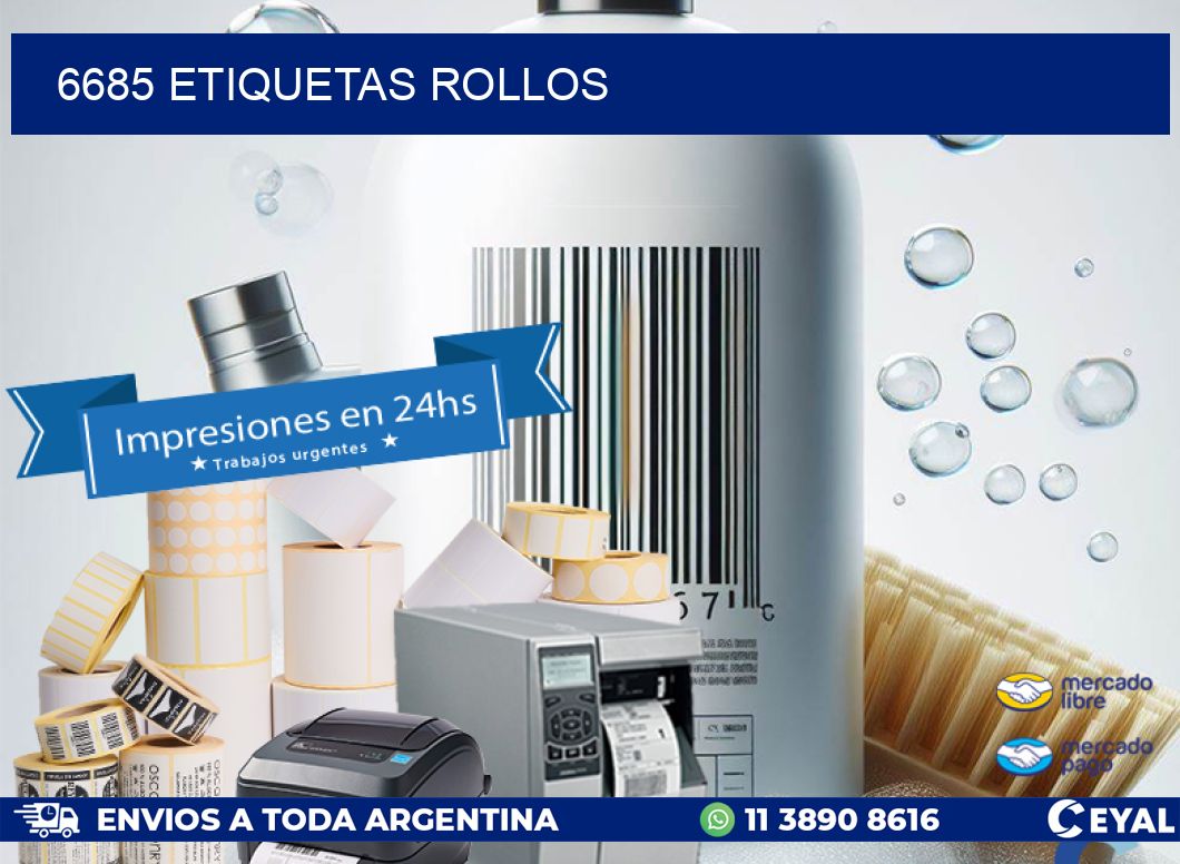 6685 Etiquetas rollos