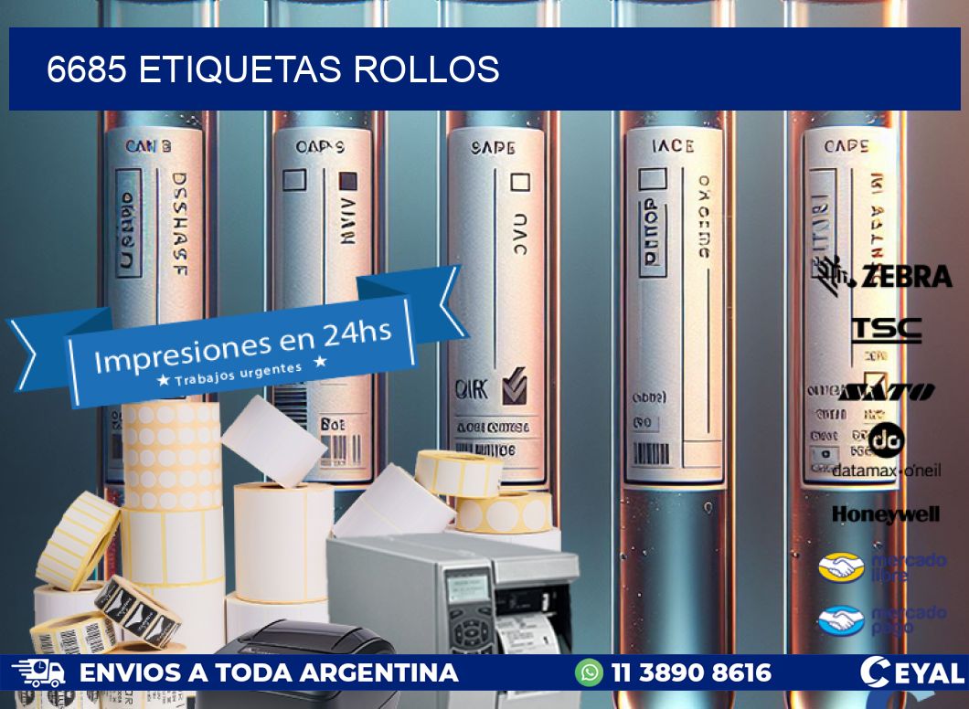 6685 Etiquetas rollos