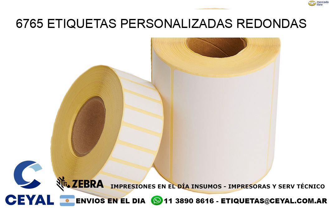 6765 Etiquetas personalizadas redondas