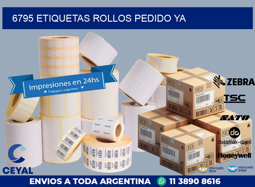 6795 etiquetas rollos PEDIDO YA