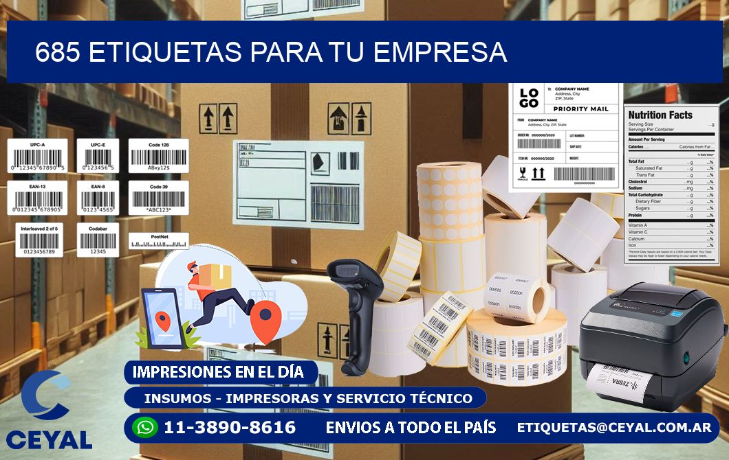 685 etiquetas para tu empresa