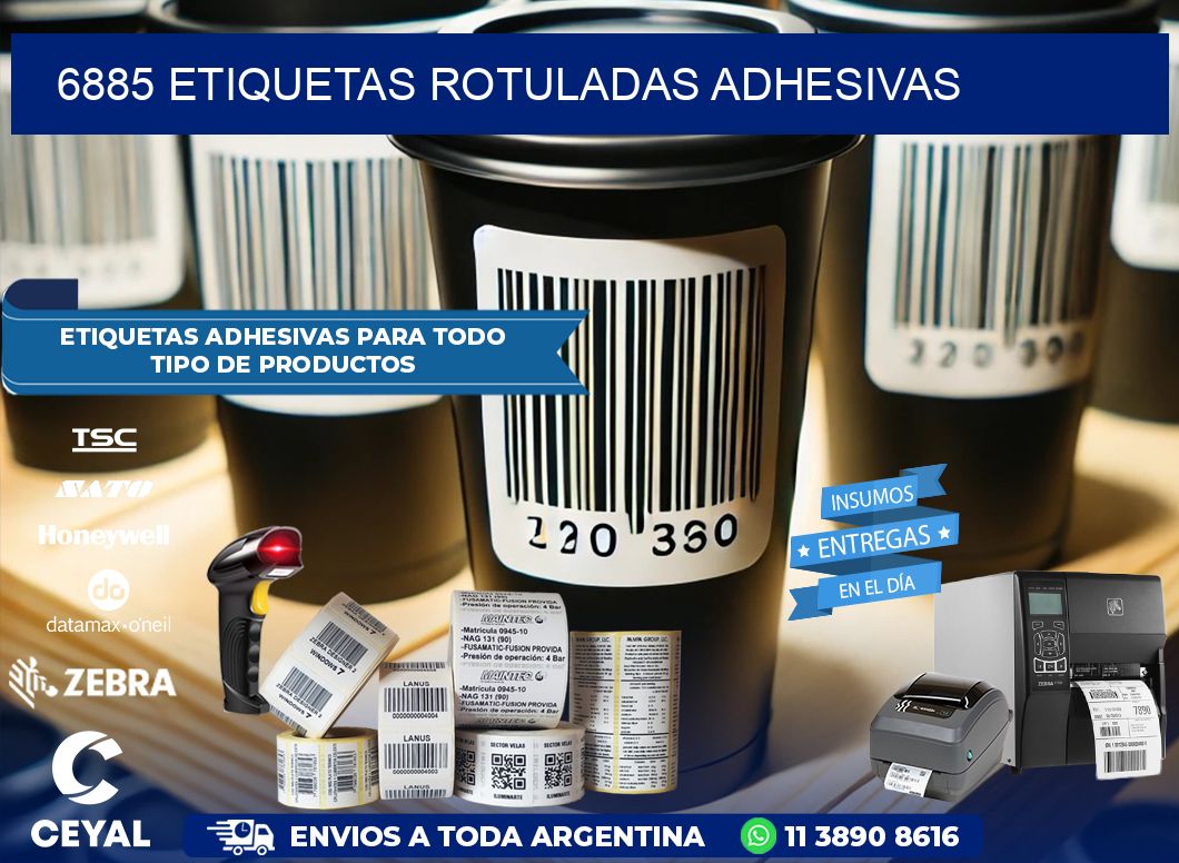 6885 etiquetas rotuladas adhesivas