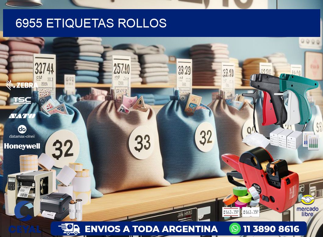 6955 etiquetas rollos