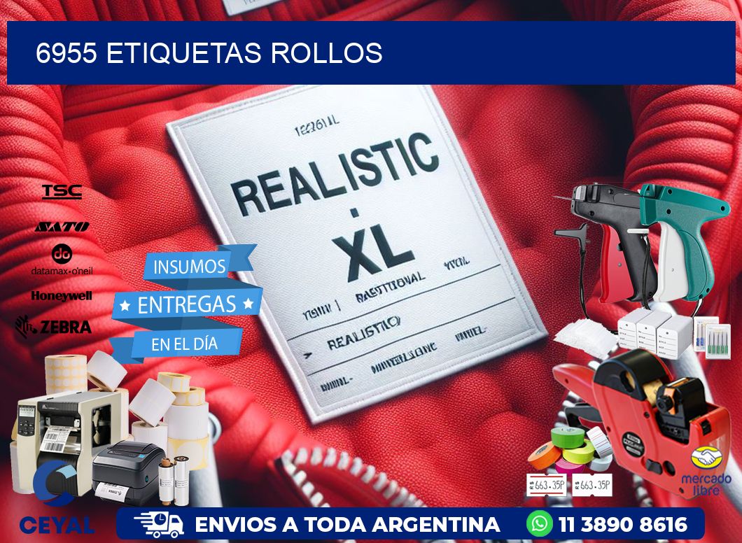 6955 etiquetas rollos