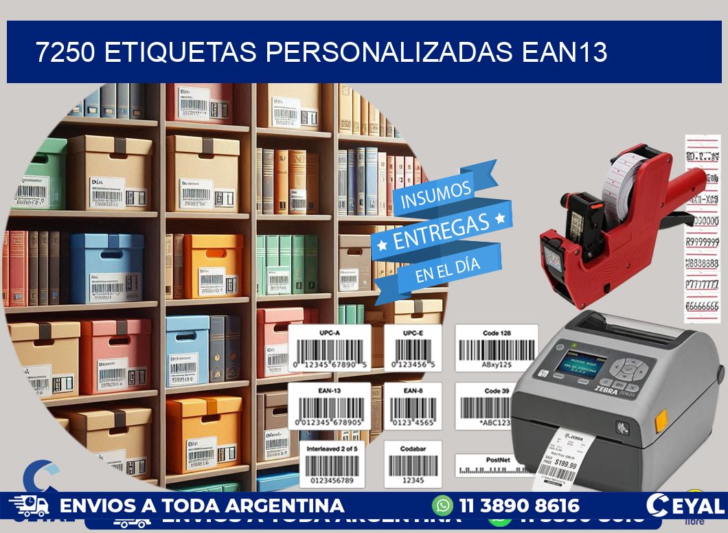 7250 Etiquetas personalizadas ean13