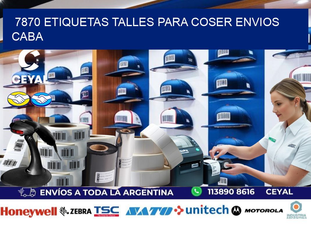 7870 ETIQUETAS TALLES PARA COSER ENVIOS CABA