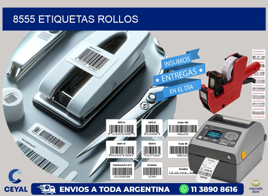 8555 etiquetas rollos
