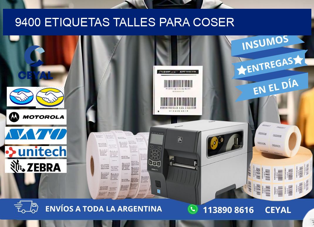 9400 ETIQUETAS TALLES PARA COSER