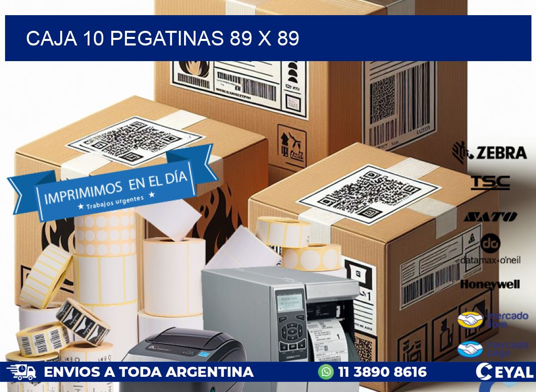 CAJA 10 PEGATINAS 89 x 89