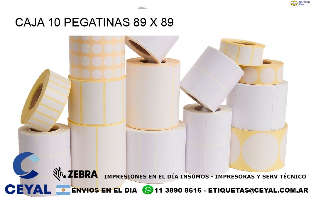 CAJA 10 PEGATINAS 89 x 89
