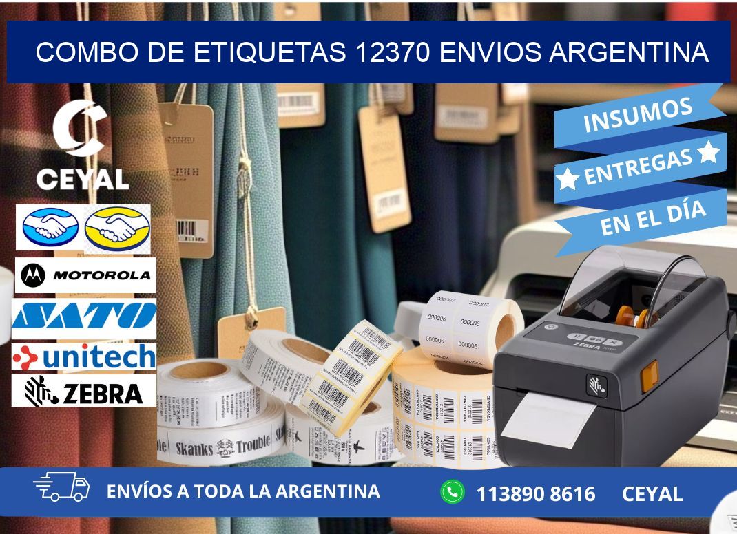 Combo de etiquetas 12370 ENVIOS ARGENTINA