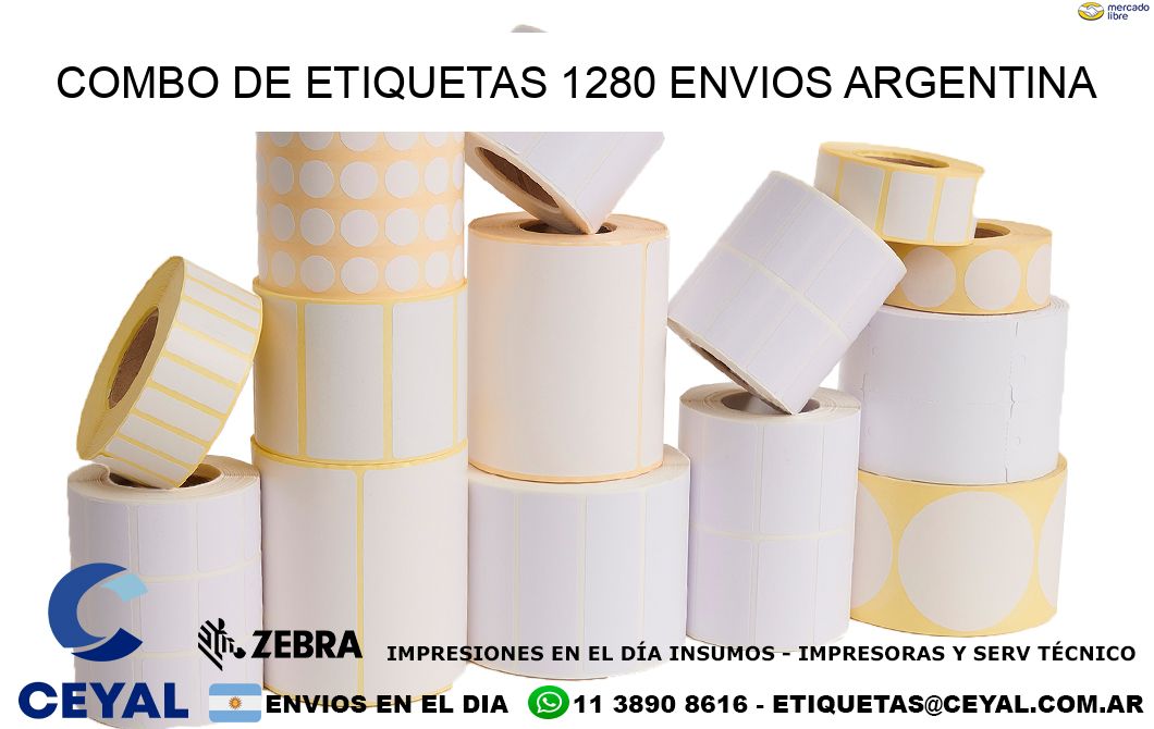 Combo de etiquetas 1280 ENVIOS ARGENTINA