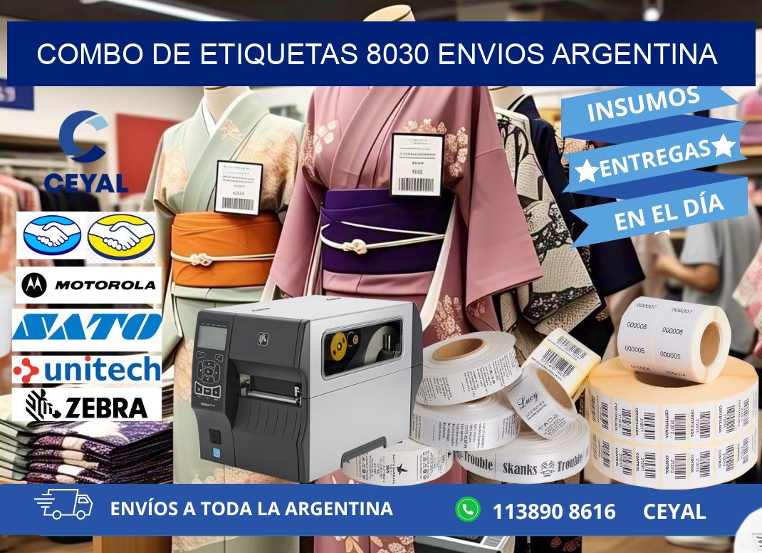 Combo de etiquetas 8030 ENVIOS ARGENTINA