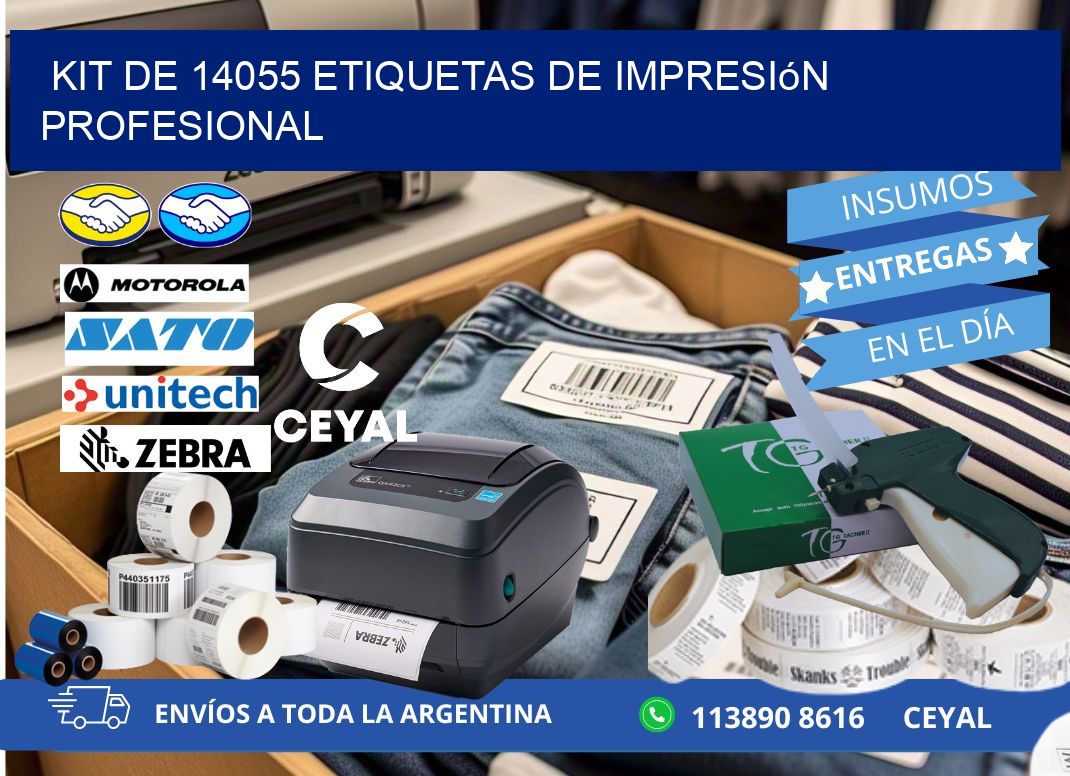 Kit de 14055 etiquetas de impresión profesional
