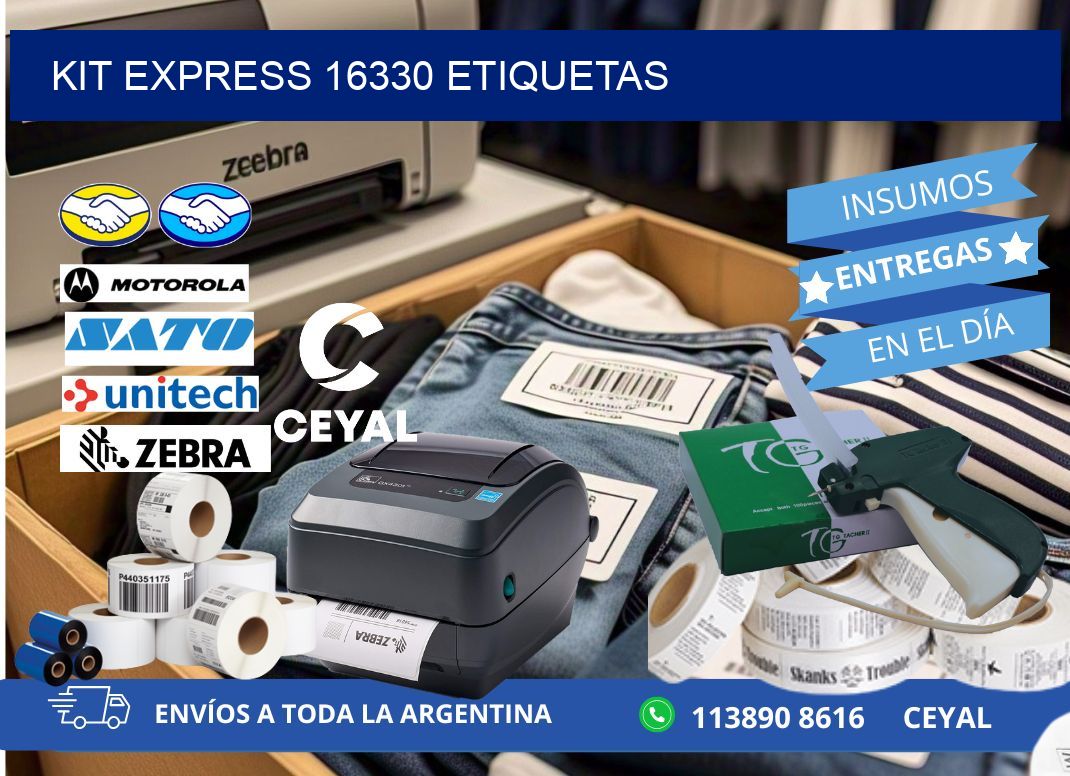 Kit express 16330 etiquetas