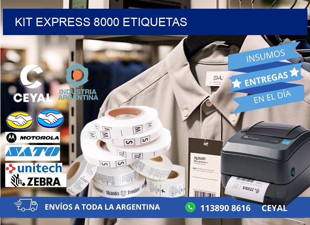 Kit express 8000 etiquetas