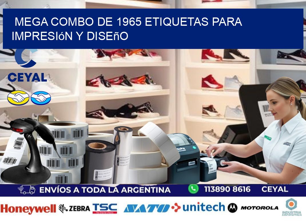 Mega combo de 1965 etiquetas para impresión y diseño
