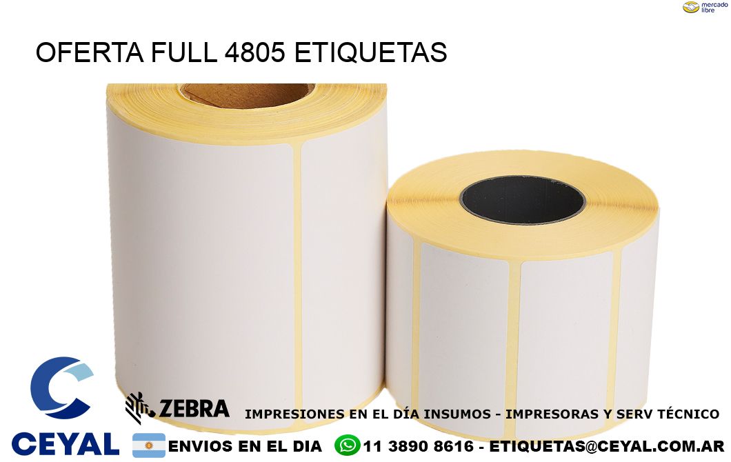 Oferta full 4805 etiquetas