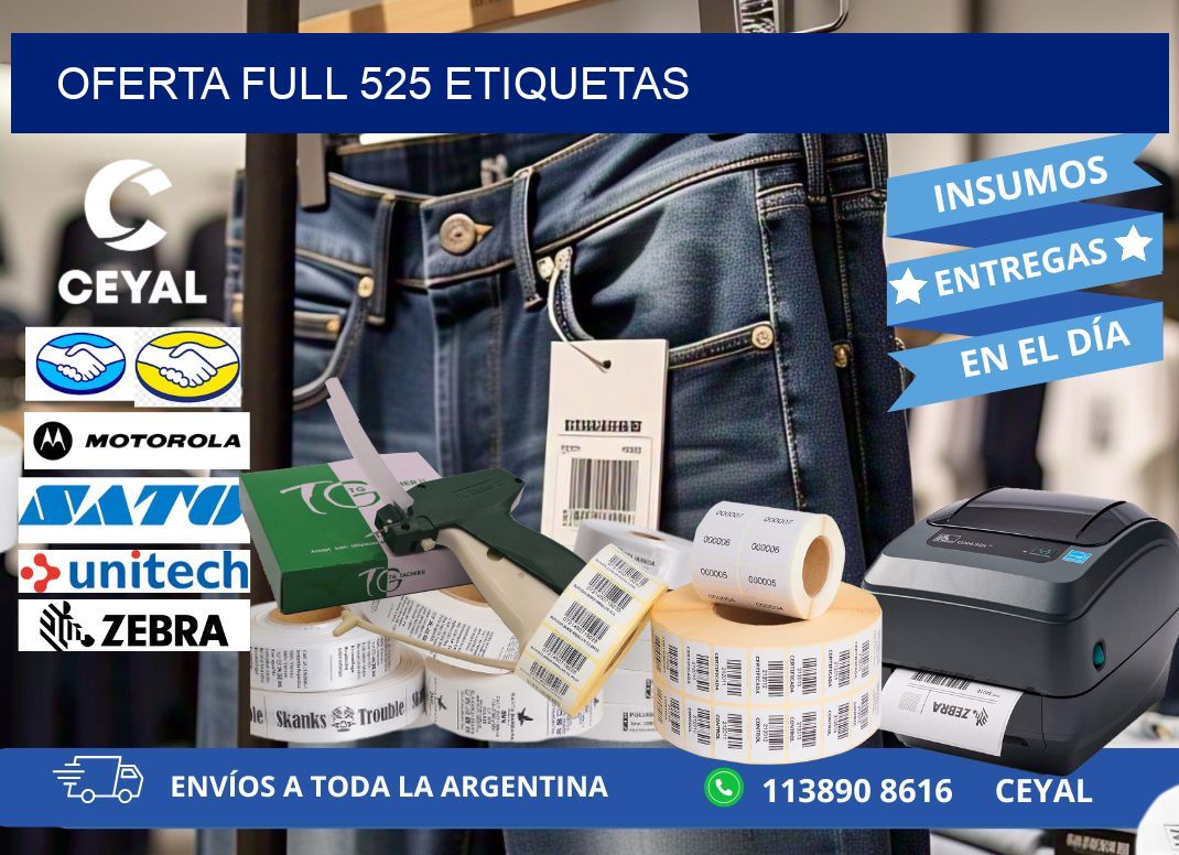 Oferta full 525 etiquetas