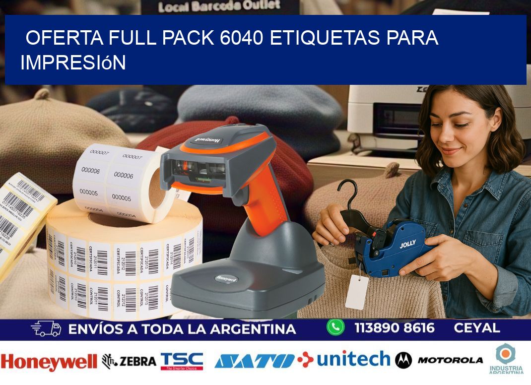 Oferta full pack 6040 etiquetas para impresión