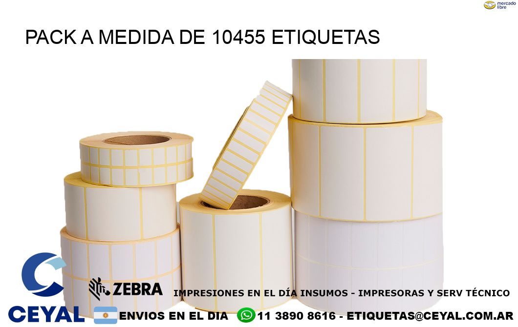 Pack a medida de 10455 etiquetas