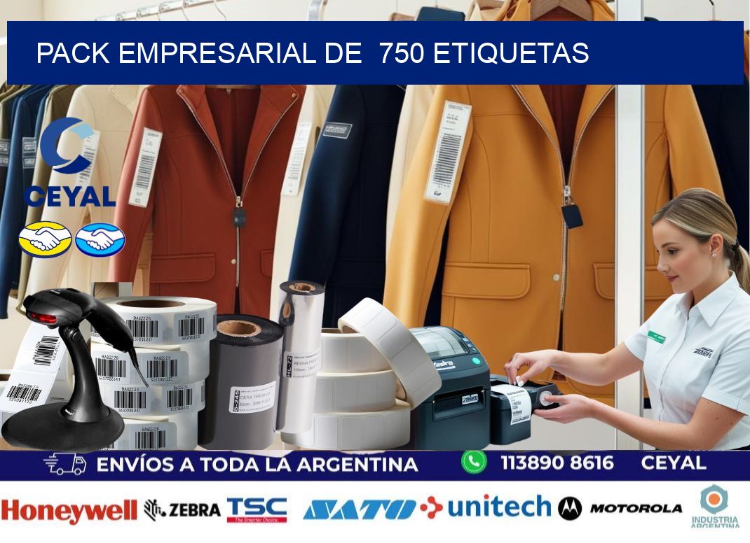 Pack empresarial de  750 etiquetas