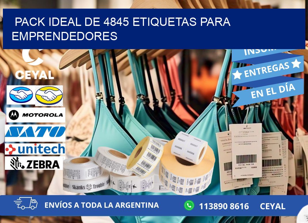 Pack ideal de 4845 etiquetas para emprendedores