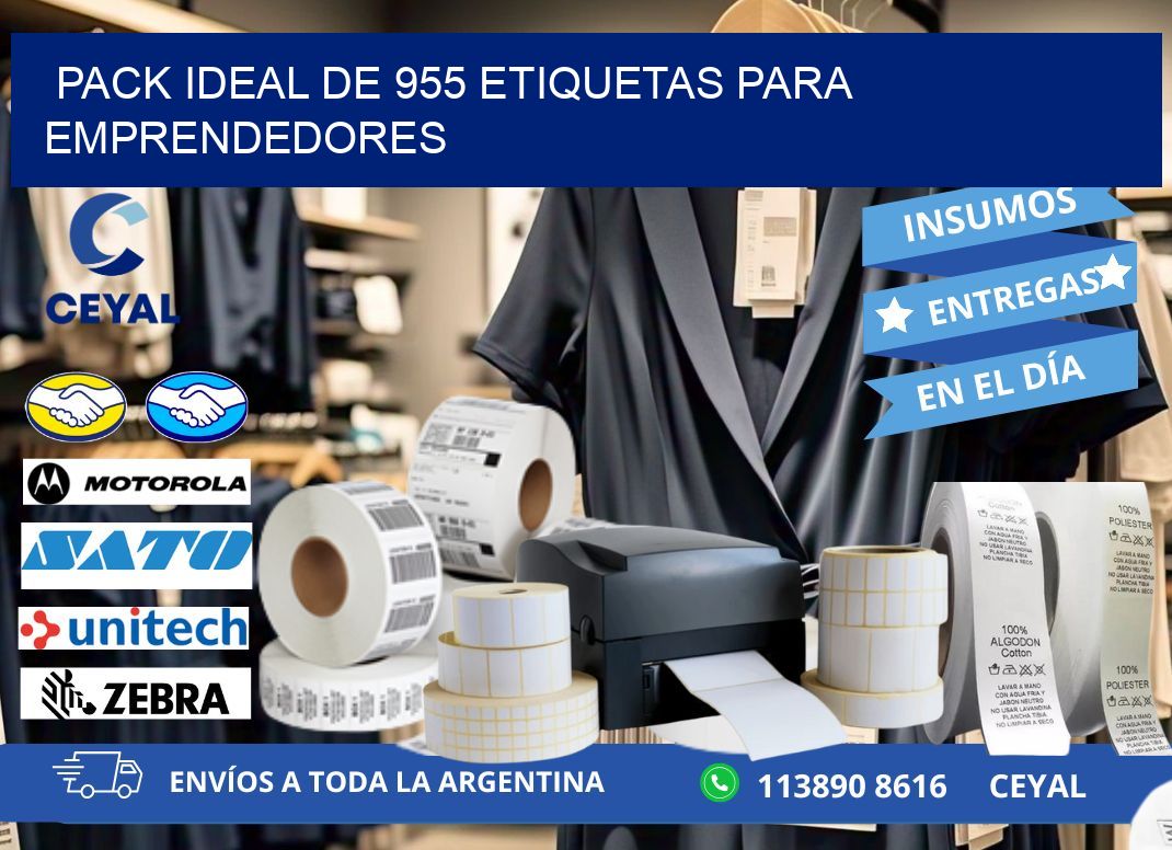 Pack ideal de 955 etiquetas para emprendedores